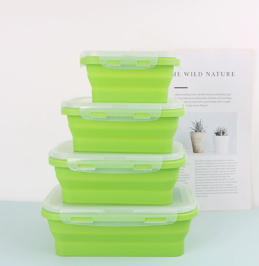 Collapsible Food Storage Containers With Lids