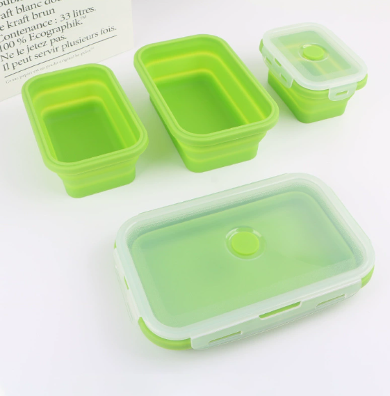 Collapsible Food Storage Containers With Lids